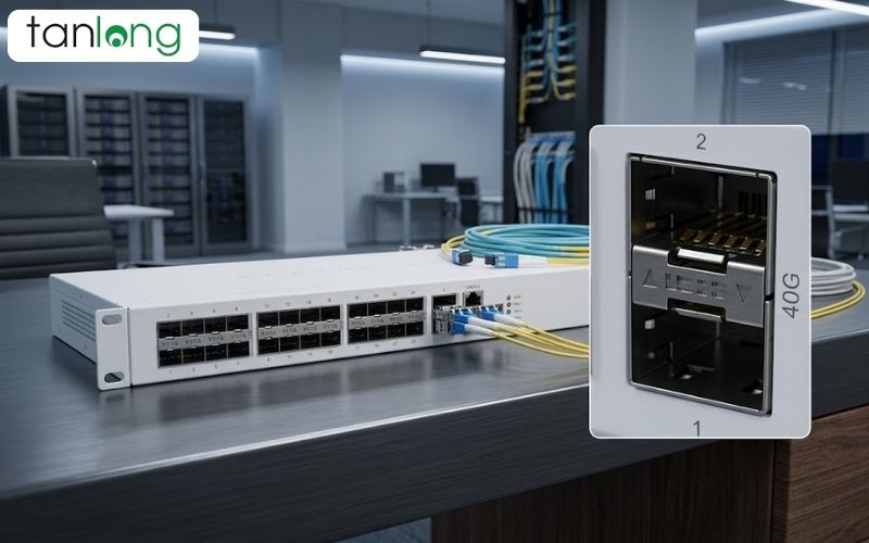 2 cổng 40G trên thiết bị CRS326-24S+2Q+RM