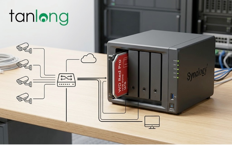 TÍCH HỢP NAS SYNOLOGY DS925+ VỚI CAMERA IP: GIẢI PHÁP LƯU TRỮ VIDEO AN TOÀN