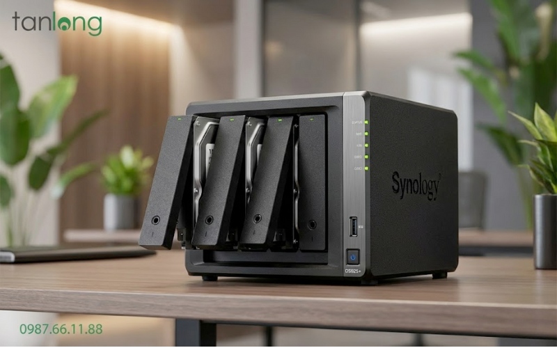 synology ds925+ vận hành lưu trữ dữ liệu tại phòng máy trung tâm