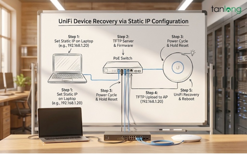 Làm chủ Firmware UniFi U7 Pro Max: Tự Update, hạ cấp và 
