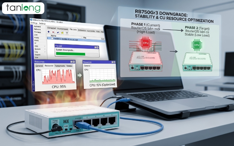CẬP NHẬT FIRMWARE RB750GR3: QUY TRÌNH 5 BƯỚC TRÁNH LỖI TREO 100%